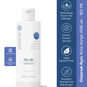 Sante Plus Akneye Eğilim Gösteren Ciltler İçin Sebum Dengeleyici Akne ve Siyah Nokta Karşıtı Yüz Yıkama Jeli 150 Ml